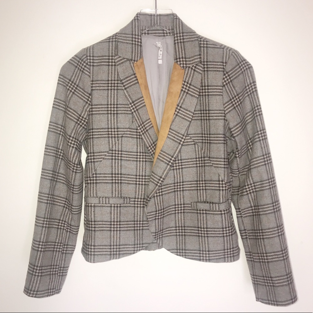 Anthropologie | Willow & Clay Plaid Riding Blazer